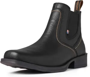 SUREWAY Mens Western Chelsea Cowboy Boots, Square Toe Casual/Work/Dress Boots, Ankle Length, Retro Stylish, Durable Comfortable, All-Weather