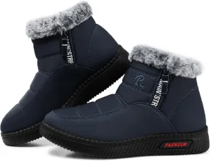SWQZVT Warm Winter Boots for Women: Fur Lined Snow Booties, Non Slip, Waterproof Insulated, Soft Winter Shoes Comfy Walking Size 5-10.5