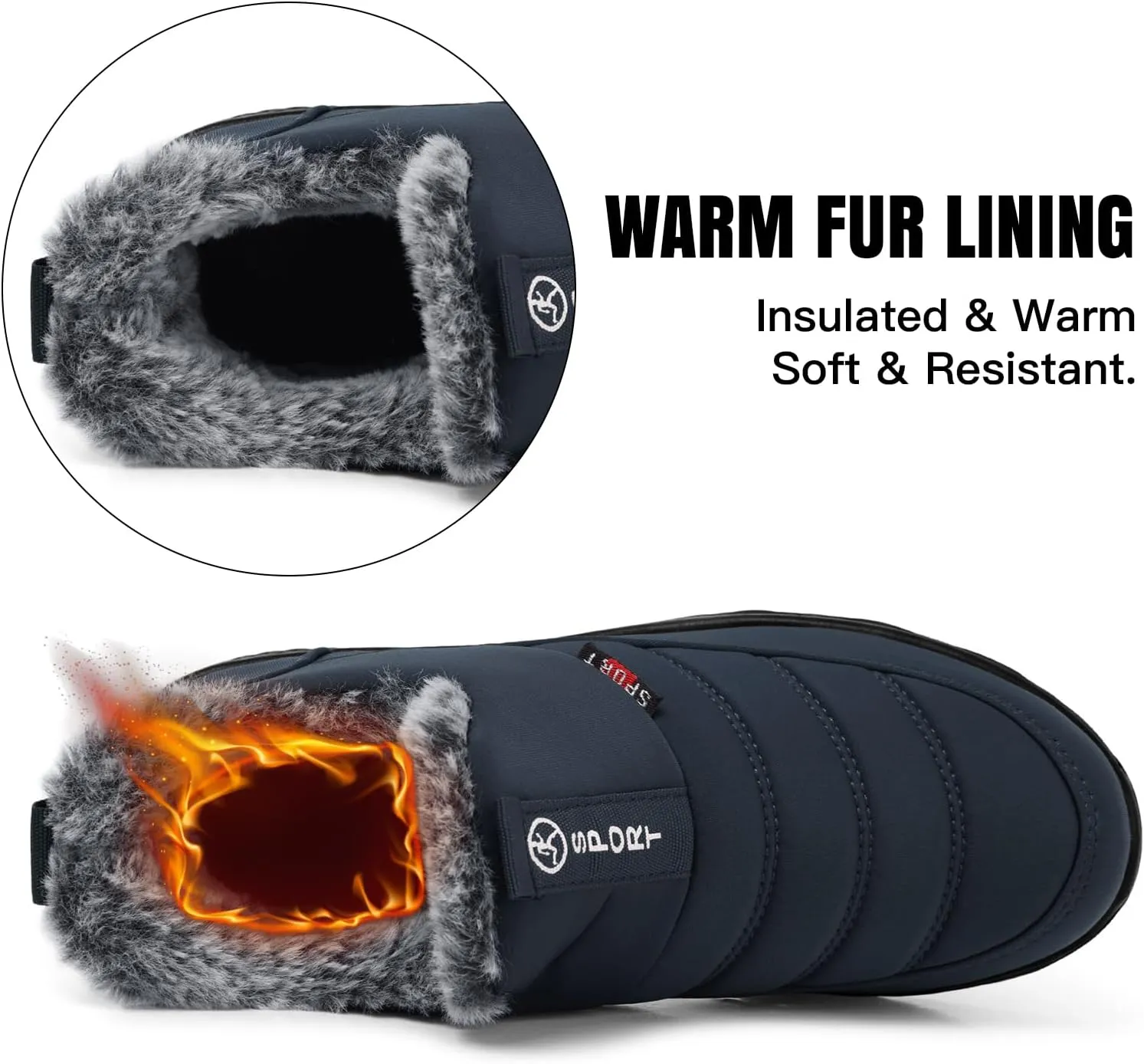 SWQZVT Winter Boots For Women Snow: Non Slip Winter Boot Ankle Outdoor Comfortable Resistant Flat Booties