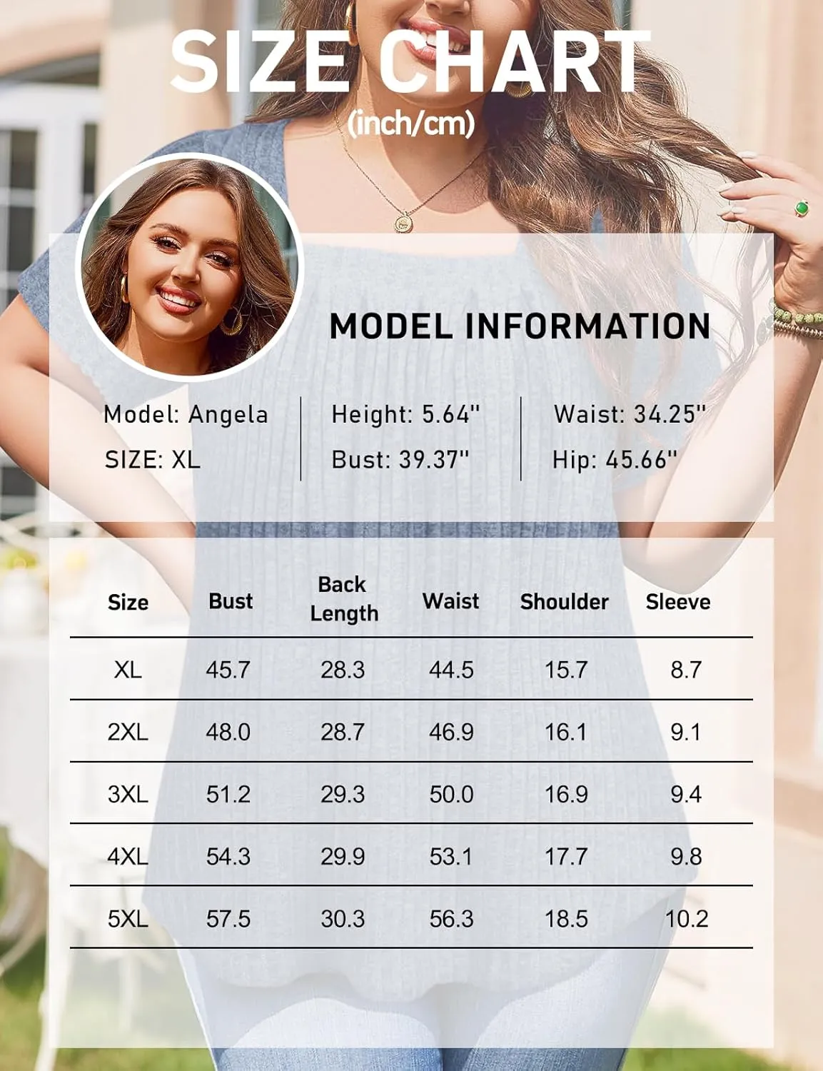 Tanst Sky Women's Plus Size Casual Tunic Tops Square Neck Short Sleeve Shirts Lightweight Pleated Blouses XL-5XL