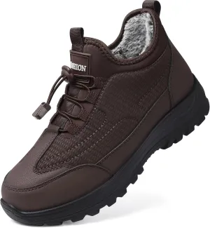 TEMOFON Snow Boots for Women Winter: Waterproof Slip On Fur Warm Woman Shoes - Walking Comfortable Ankle Booties