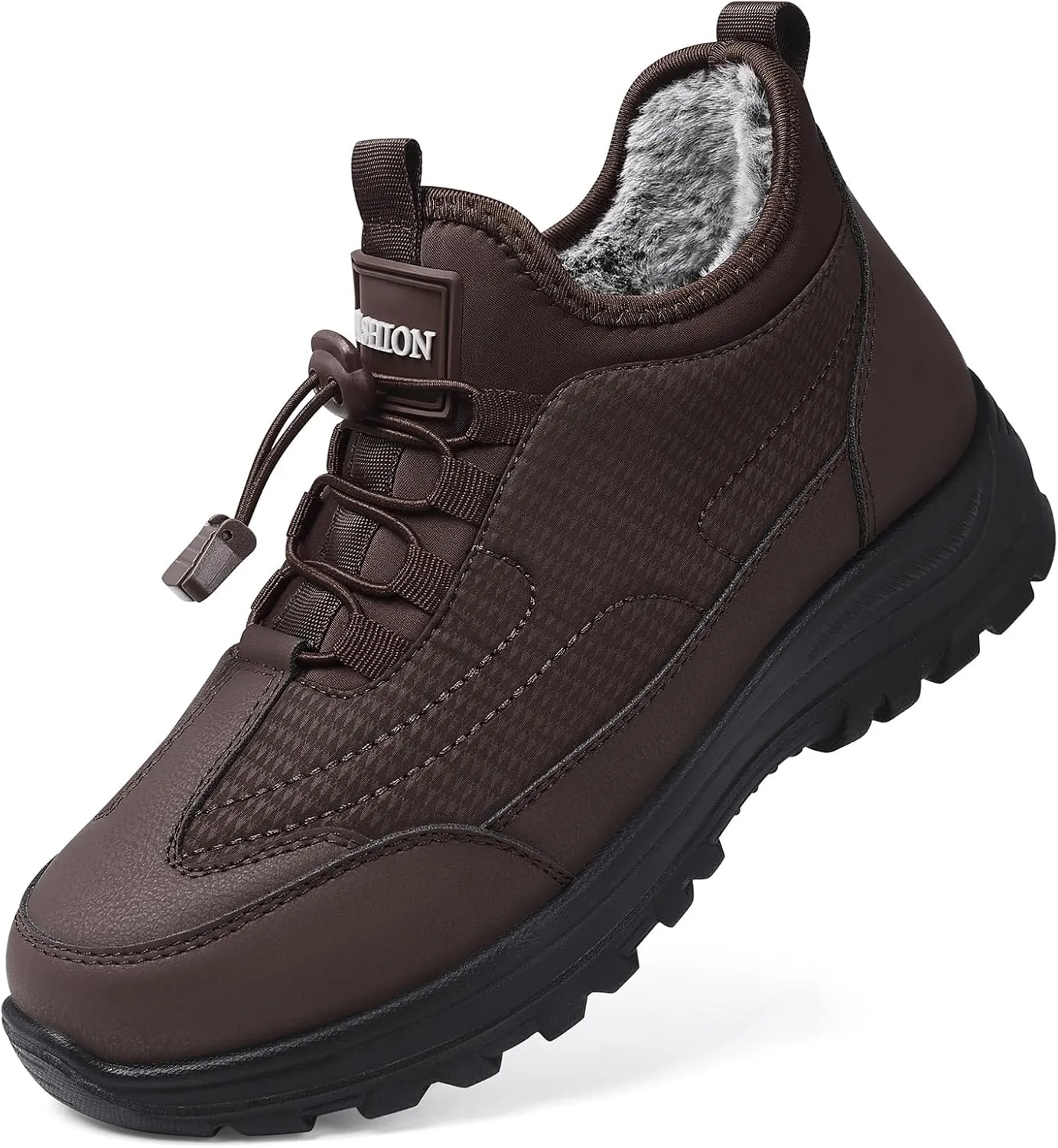TEMOFON Snow Boots for Women Winter: Waterproof Slip On Fur Warm Woman Shoes - Walking Comfortable Ankle Booties