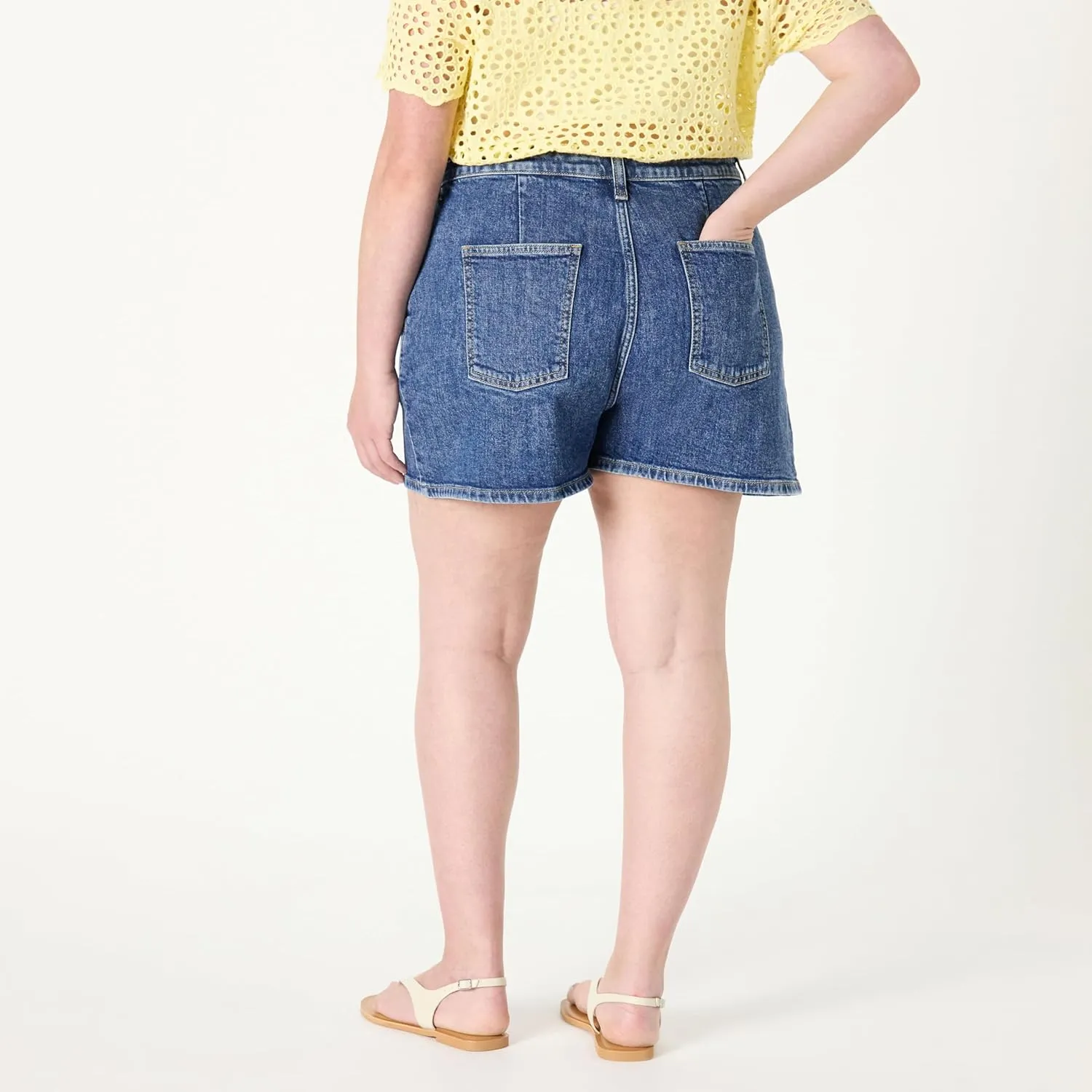 The Drop Women's Standard Gabby Denim Wrap Skort