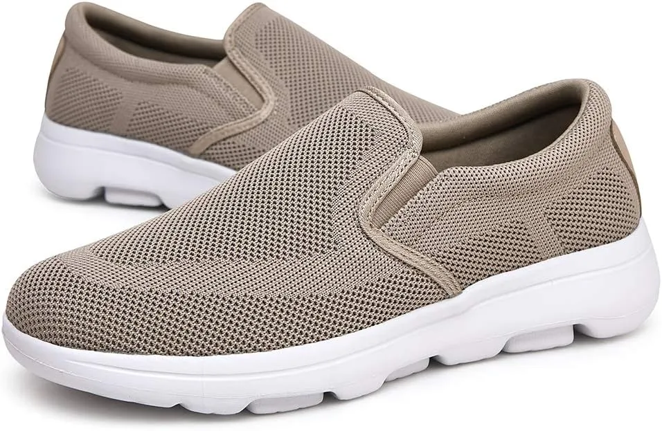 TIOSEBON Men's Mesh Slip On Walking Shoes Loafers-Work Drving Tennis Shoes