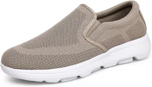 TIOSEBON Men's Mesh Slip On Walking Shoes Loafers-Work Drving Tennis Shoes