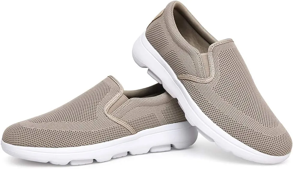 TIOSEBON Men's Mesh Slip On Walking Shoes Loafers-Work Drving Tennis Shoes