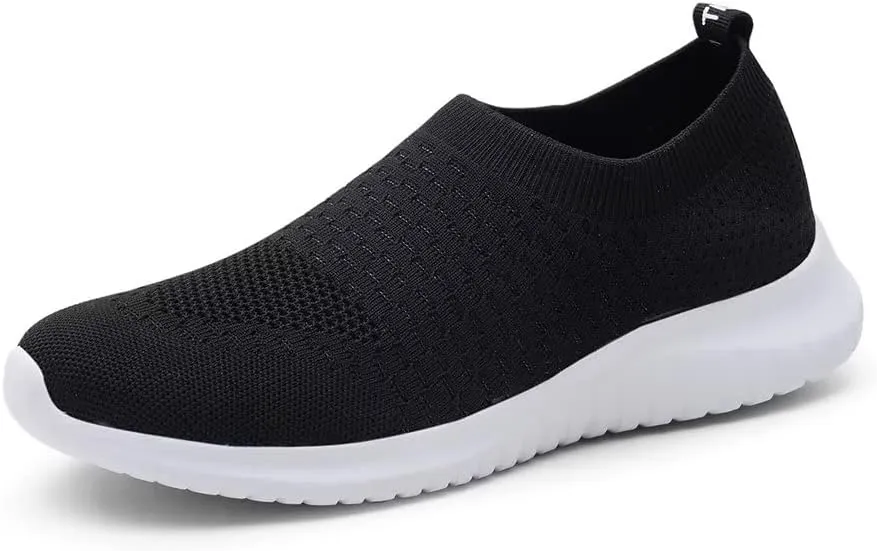 TIOSEBON Women's Athletic Walking Shoes Slip On Casual Mesh-Comfortable Tennis Workout Sneakers