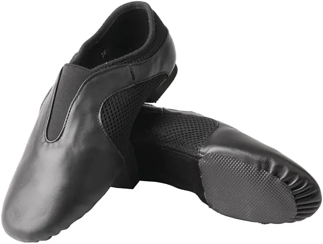 TMA EYES Slip On Leather Jazz Dance Shoes for Girls