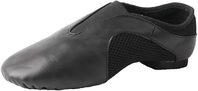 TMA EYES Slip On Leather Jazz Dance Shoes for Girls