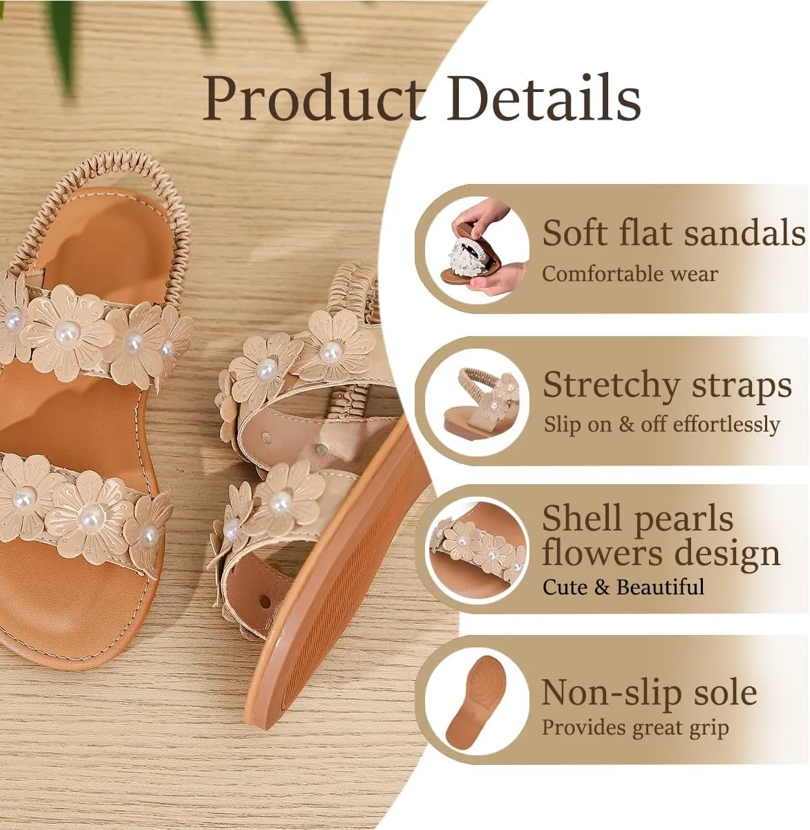 Toddler Girls Sandals Summer Flats Dress Shoes for Baby Little Kids Girl
