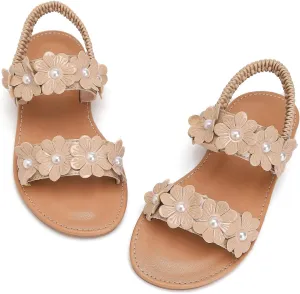 Toddler Girls Sandals Summer Flats Dress Shoes for Baby Little Kids Girl