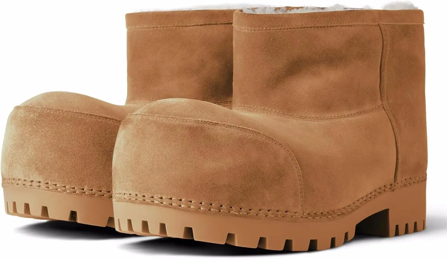 Trending Suede Winter Boots for Women Classic Platform Snow Boots with Memory Foam Insole Comfortable Women's Ankle Boots Anti-Slip Outsole for Outdoor Indoor