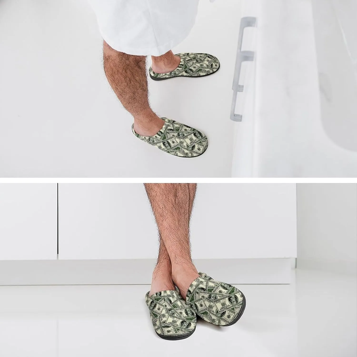 Tropical Leaves Clog Slippers Ladies Non-Slip House Slippers Womens Cotton Slippers Home Slip-On Shoes Indoor Outdoor