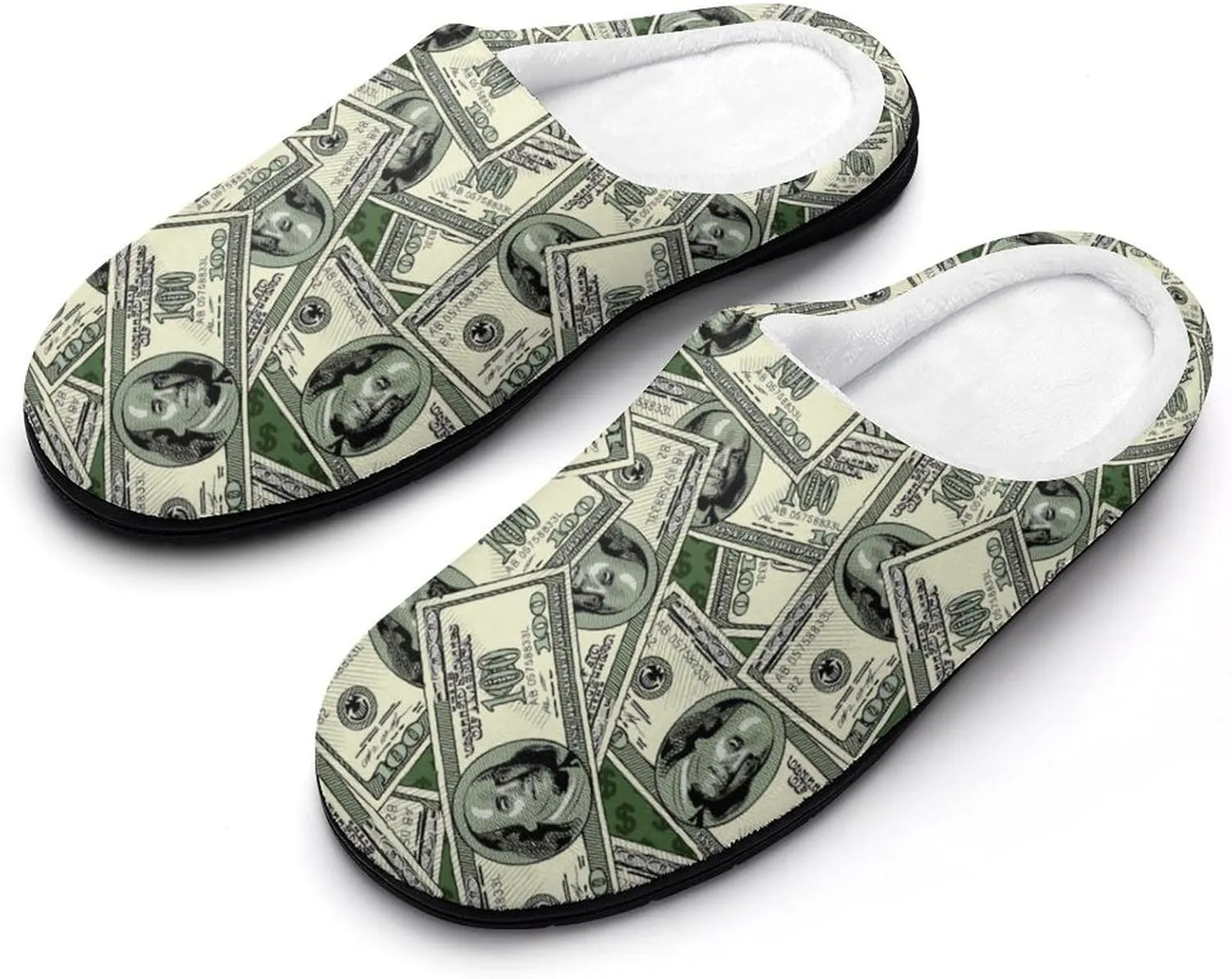Tropical Leaves Clog Slippers Ladies Non-Slip House Slippers Womens Cotton Slippers Home Slip-On Shoes Indoor Outdoor