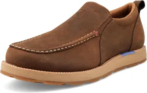 Twisted X Men's CellStretch Wedge Sole Slip-On, Moc Toe with CellStretch