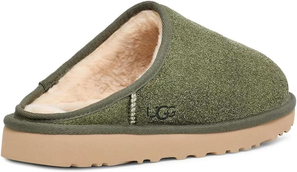 UGG Men's Classic Slip On Shaggy Suede Slipper