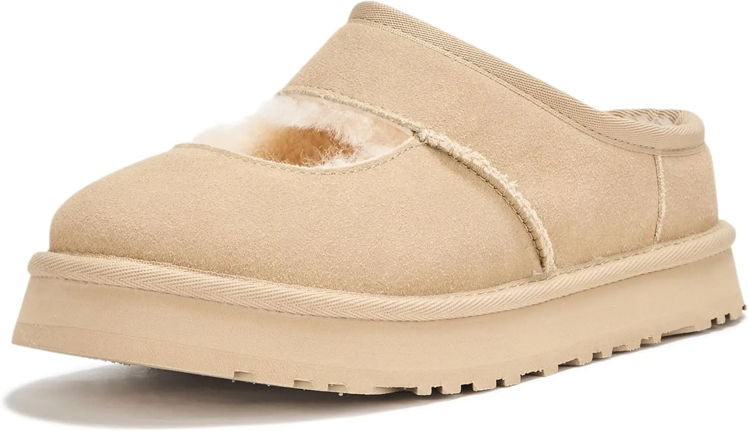 UGG Unisex-Child Kids K Bea Mary Jane Slipper, Mustard Seed, 13