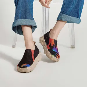 UIN Women's Fashion Sneakers Slip On Walking Art Travel Shoes Toledo Ⅵ Rainbow Crush 2