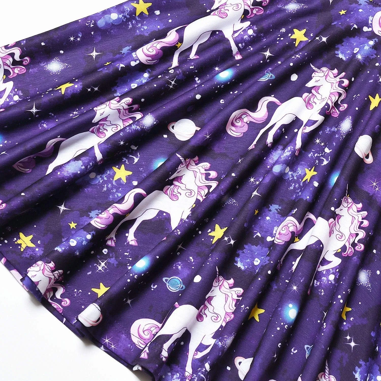 Unicorn Dresses for Girls Summer Swing Short Sleeve Casual Clothes for Kids