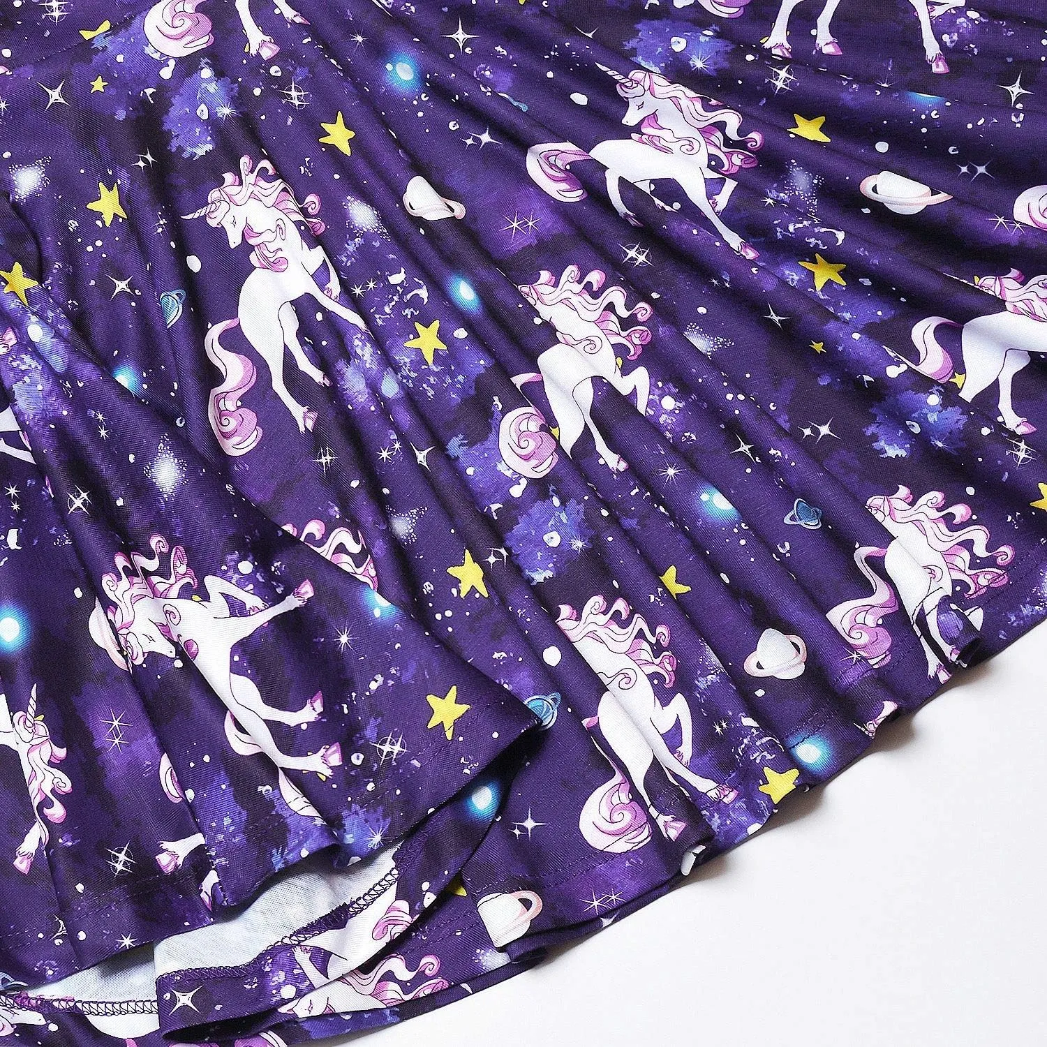 Unicorn Dresses for Girls Summer Swing Short Sleeve Casual Clothes for Kids
