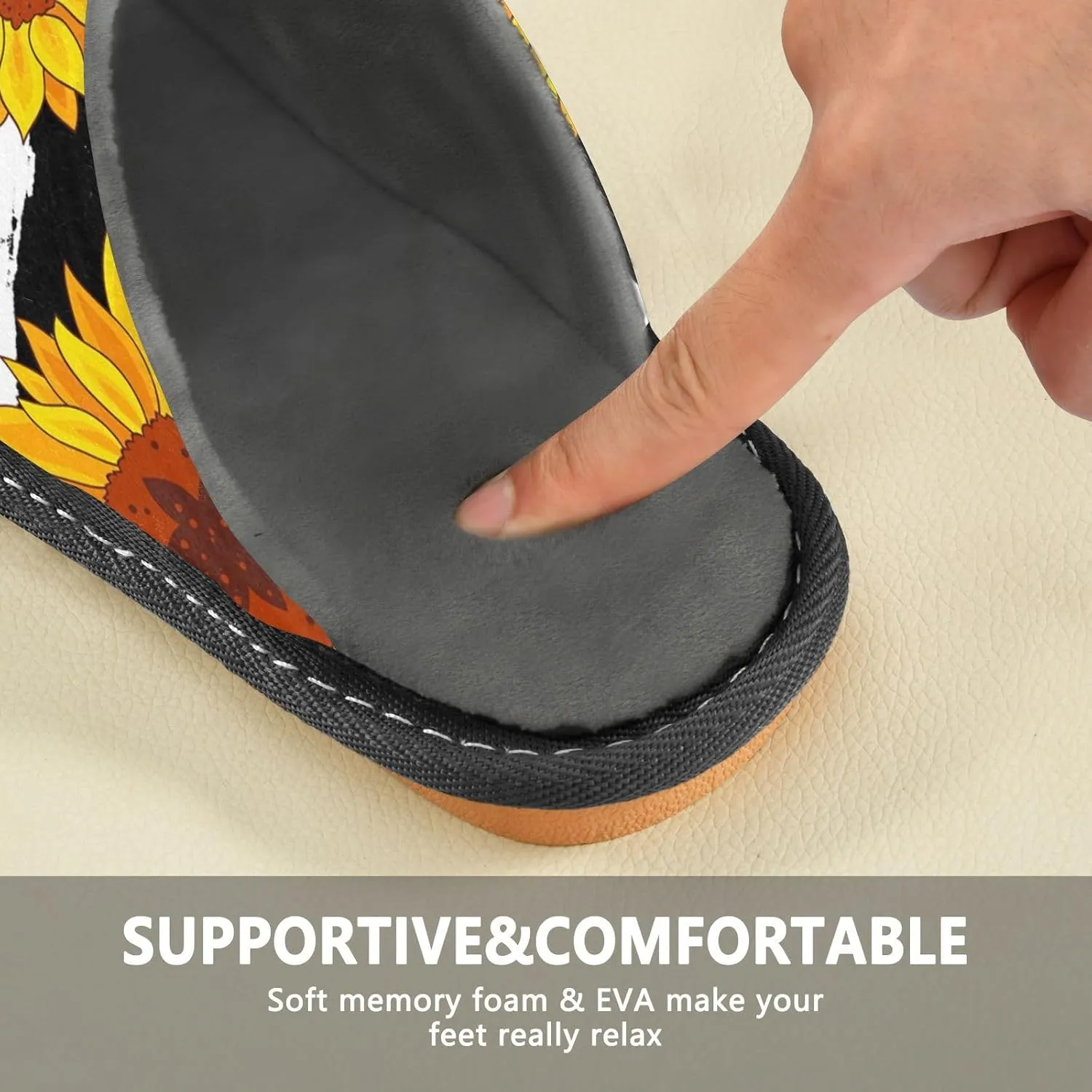 Unisex Fuzzy Foam Slippers Non-Skid Slip-on Soft Warm Sole Fleece Shoes 4-11
