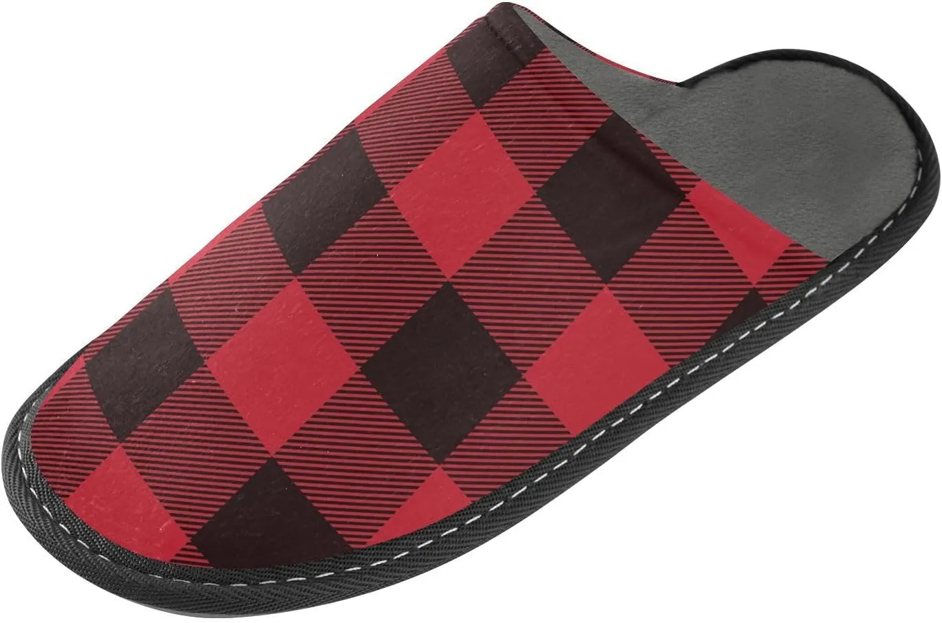 Unisex Fuzzy Foam Slippers Non-Skid Slip-on Soft Warm Sole Fleece Shoes 4-11