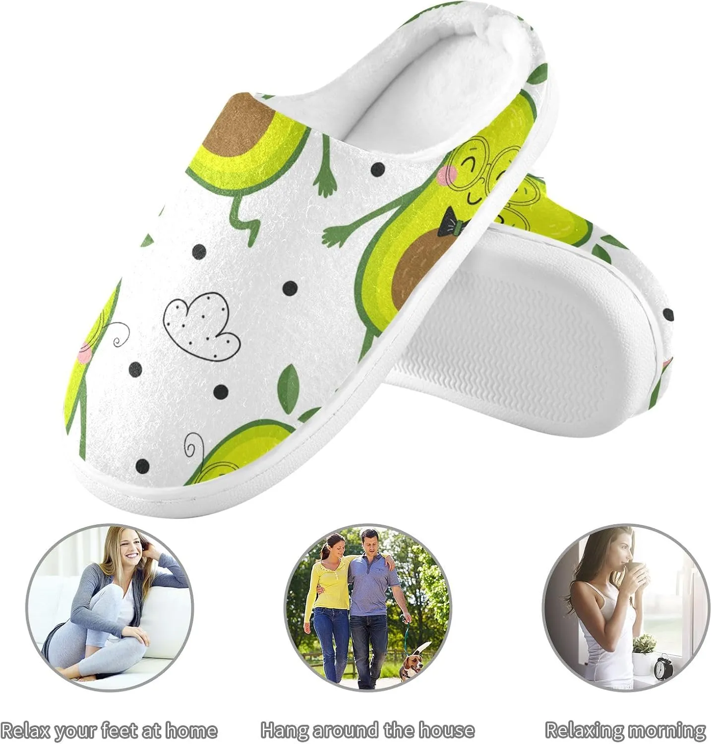 Unisex Memory Foam Slippers Non-Skid Slip-on Soft Warm Sole Fleece Shoes 6-17