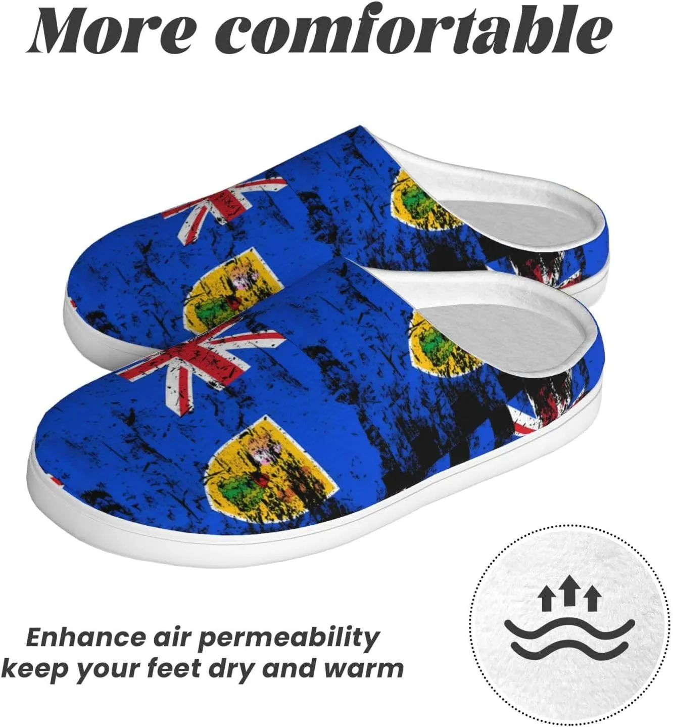Unisex Slippers Winter Warm Non-Slip Fluffy Slippers Slip-On Plush Slippers House Slippers For Women Men Shoes Gifts