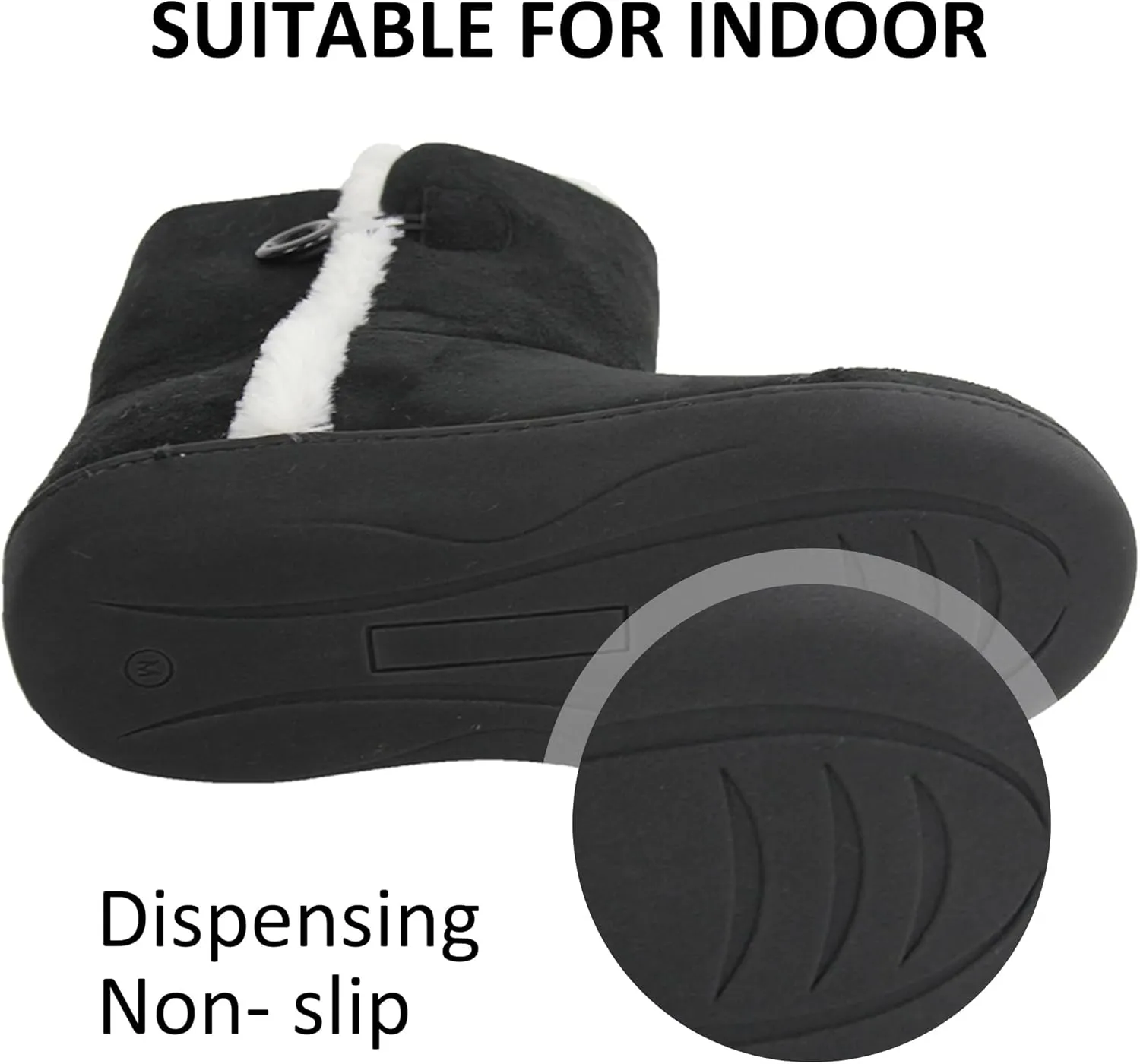 Unisex Warm Winter Memory Foam Button Slipper Boots for Women House Booties - Cozy Suede, Soft, Furry Footwear for Men