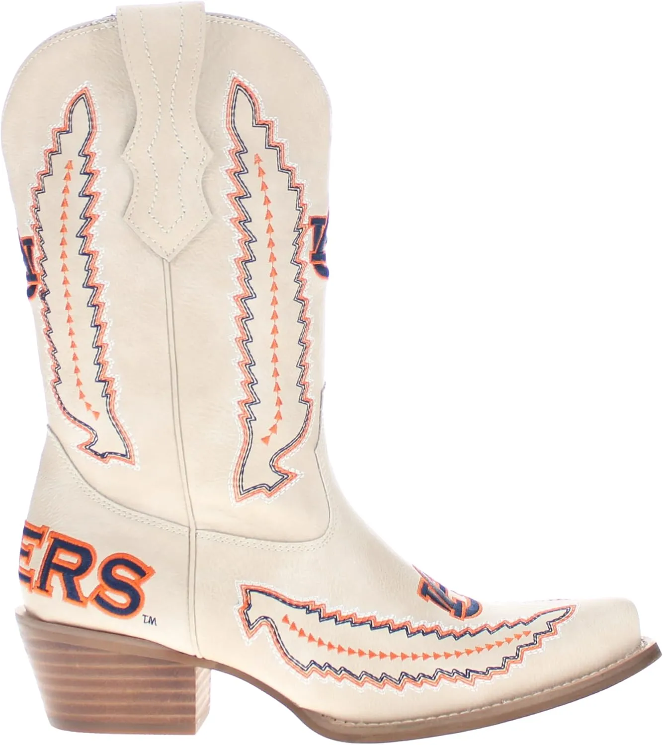 Vaccari Women's Mimi Premium PU Leather NCAA Athletics Embroidery Cowboy Boots