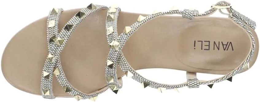 VANELi Womens Basira Studded Strappy Casual Sandals Casual - Gold