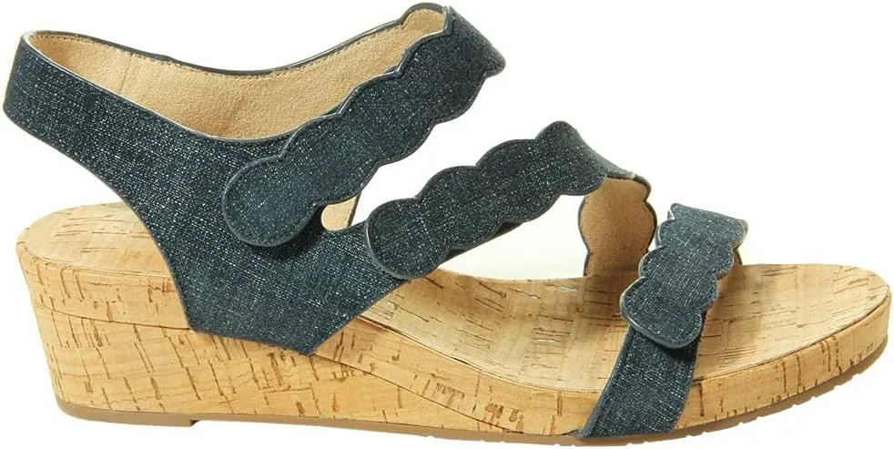 VANELi Womens Kabie Slingback Casual Sandals Casual Low Heel 1-2" - Black