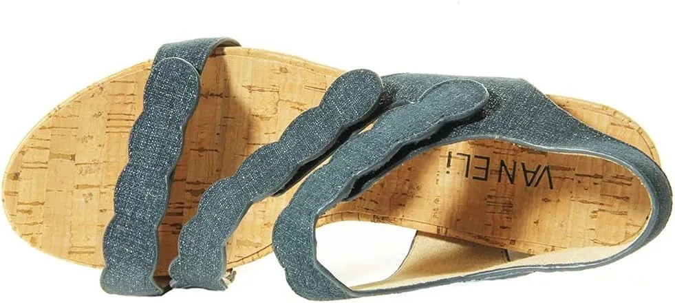 VANELi Womens Kabie Slingback Casual Sandals Casual Low Heel 1-2" - Black