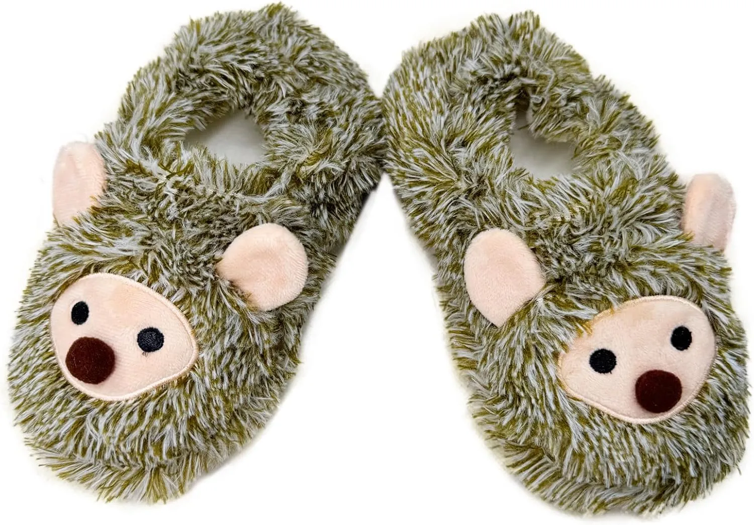 Vegove Cute Plush Animal Slippers for Toddlers, Cozy Fuzzy Non-Slip Indoor House Slipper Socks Soft Cartoon Slipper Shoes for Kids