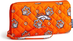 Vera Bradley Women's Cotton NFL Front Zip Wristlet (Multiple Teams Available)