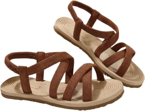 Verdusa Women's Casual Cross Woven Sandals Vacation Summer Beach Flat Sandals Shoes