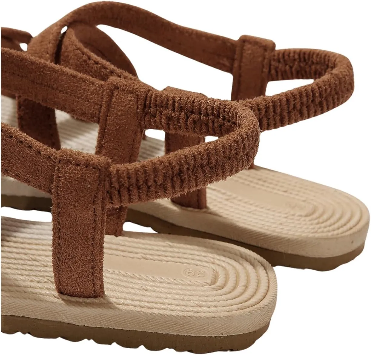 Verdusa Women's Casual Cross Woven Sandals Vacation Summer Beach Flat Sandals Shoes