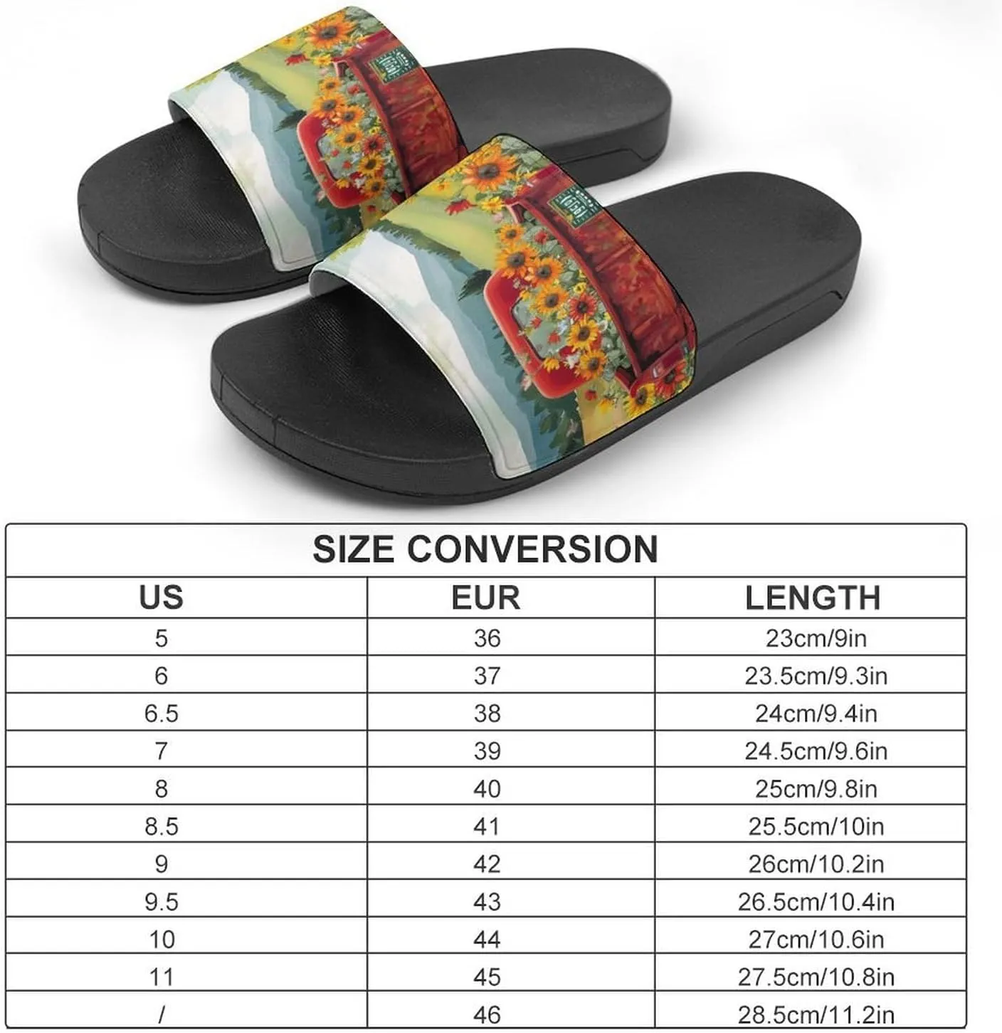Village Birds Sunflowers Slippers Shower Slipper In-Door Slipper Quick Drying Non-Slip Bathroom Pool Woman Man PVC
