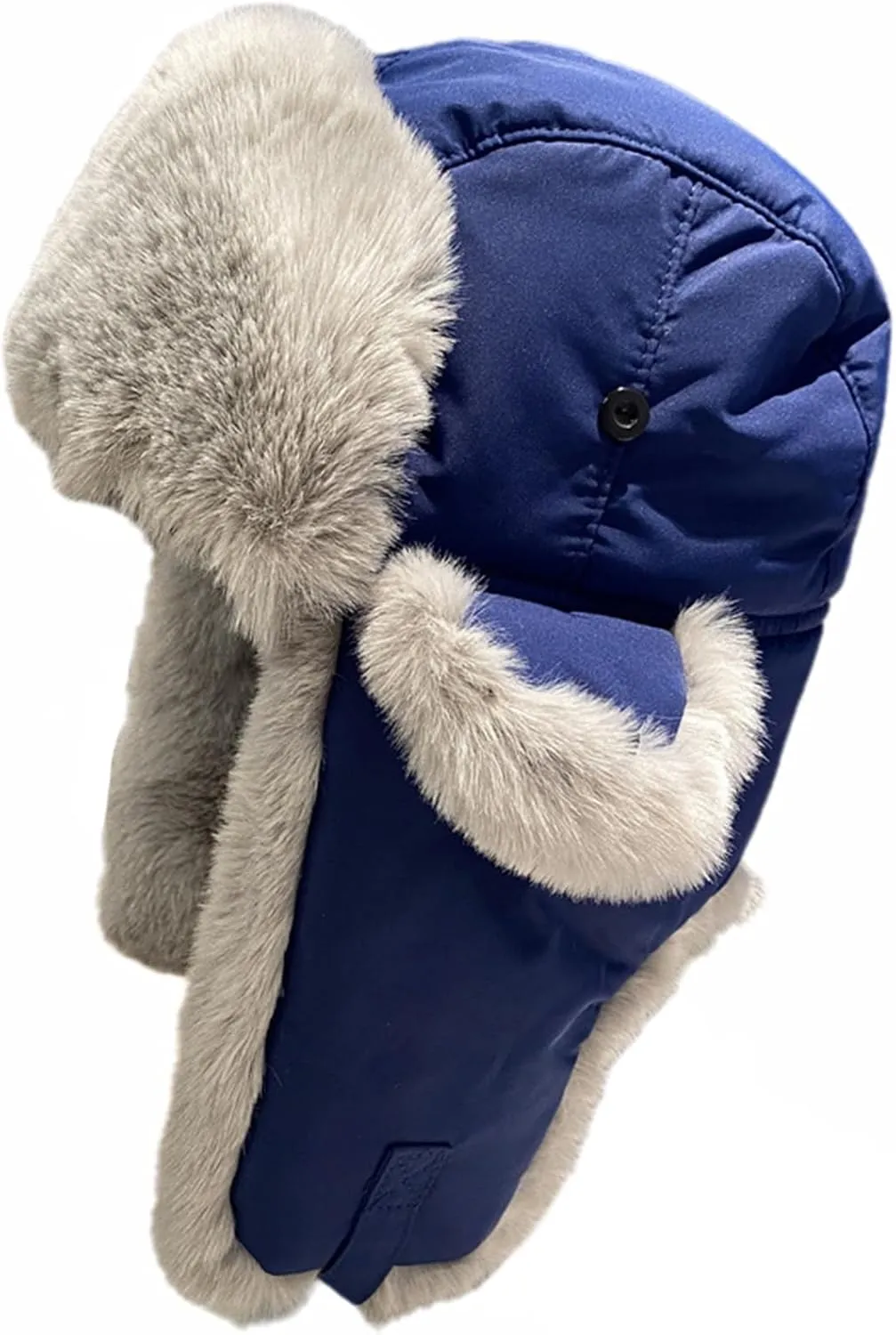 Vintage Warm Aviator Hat, Winter Faux Fur Trapper Hat, Hunting Hat with Ear Flaps for Men