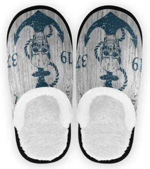 visesunny Slippers for Women Mens Funny Winter Warm Memory Foam Cotton Home Slippers Soft Plush Fleece Slip on House Slippers Unisex