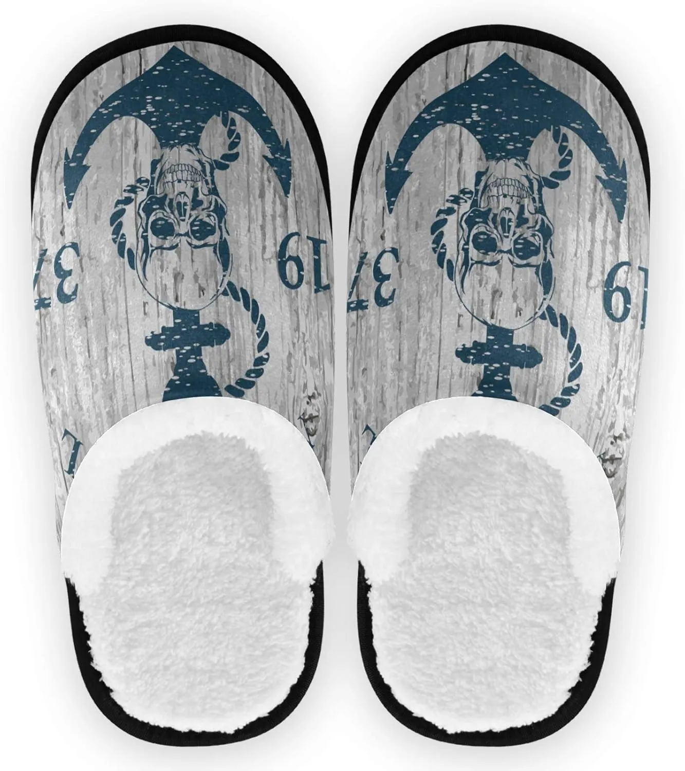 visesunny Slippers for Women Mens Funny Winter Warm Memory Foam Cotton Home Slippers Soft Plush Fleece Slip on House Slippers Unisex