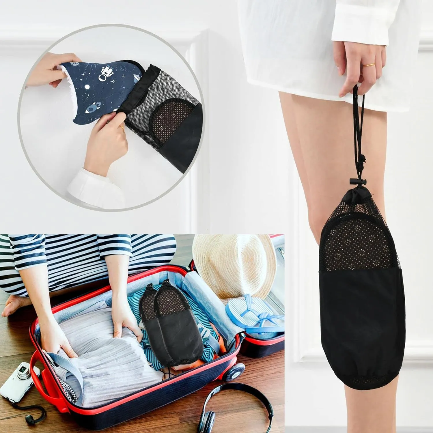visesunny Space Star Planet Dark Blue Cozy Fuzzy Mens Womens Memory Foam House Slippers Plush Fleece Indoor Outdoor Slipper