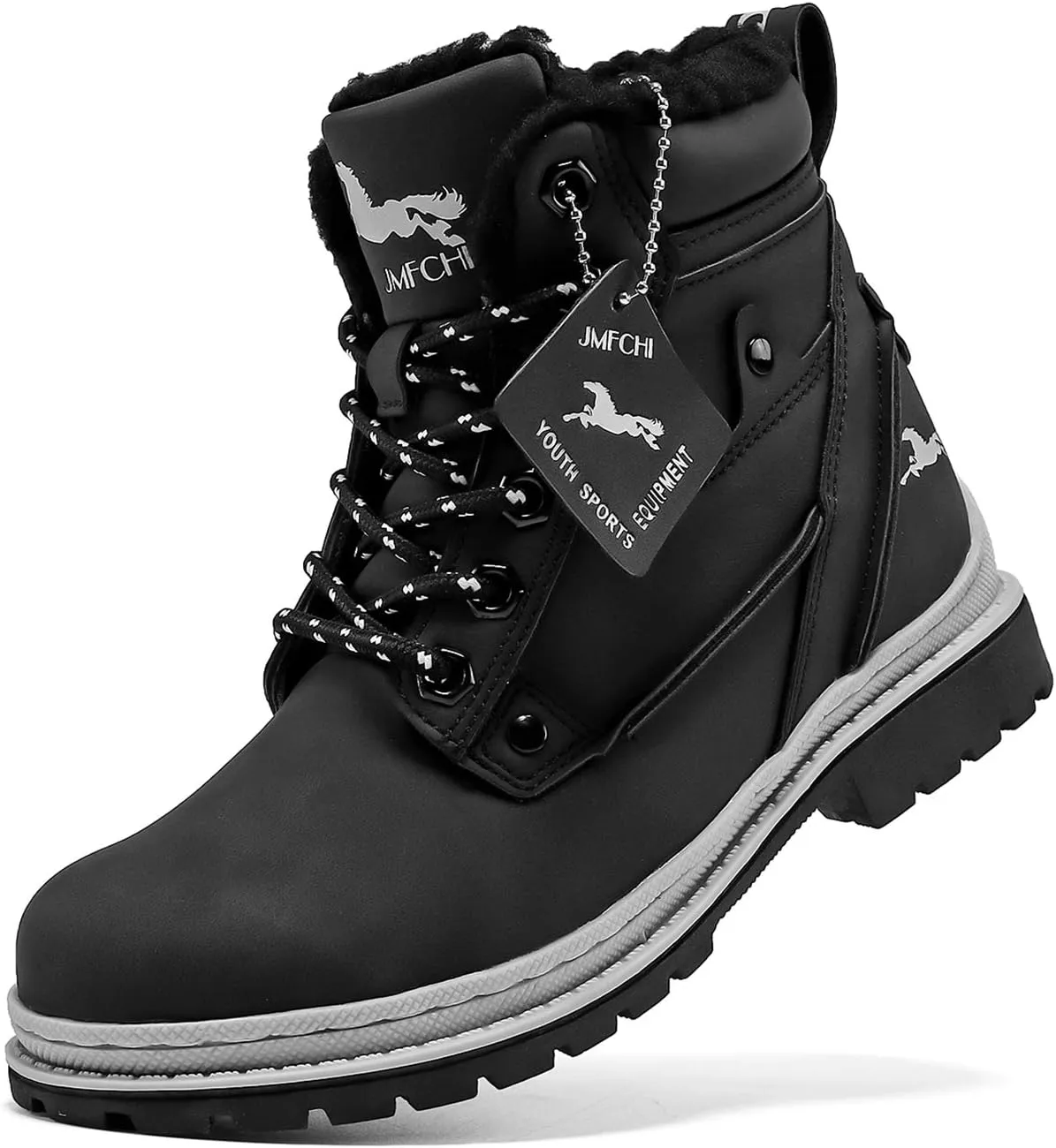 VITUOFLY Boys Hiking Boots Kids Hiking Shoes Girls Outdoor Warm Winter Snow Boots Adventure Trekking Shoes Anti-skid Sneakers Steel Buckle Durable Comfortable