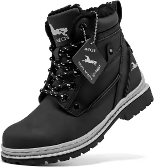 VITUOFLY Boys Hiking Boots Kids Hiking Shoes Girls Outdoor Warm Winter Snow Boots Adventure Trekking Shoes Anti-skid Sneakers Steel Buckle Durable Comfortable