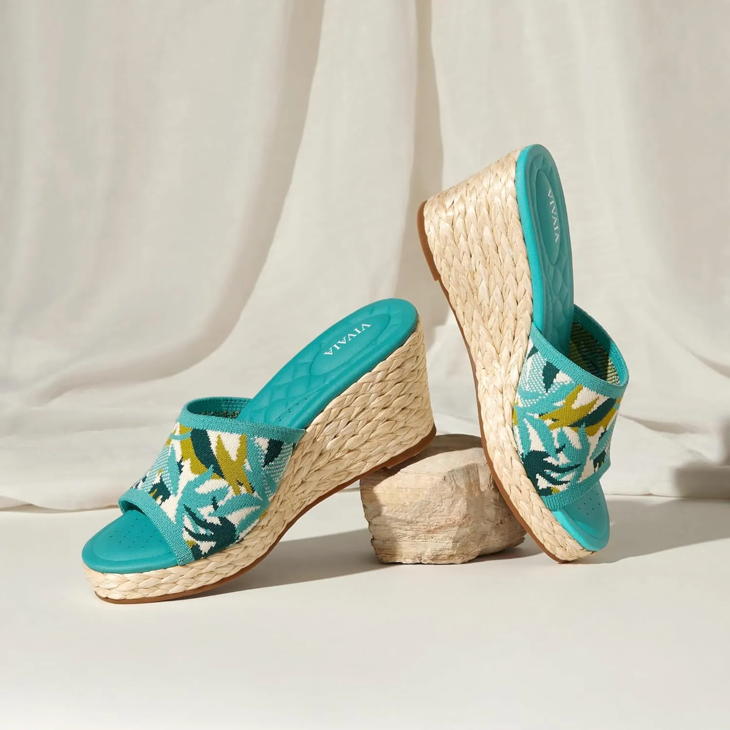 VIVAIA Stacey Pro Round-toe Wedge Sandals for Women Open Toe Sandals Comfy Casual Dressy Summer
