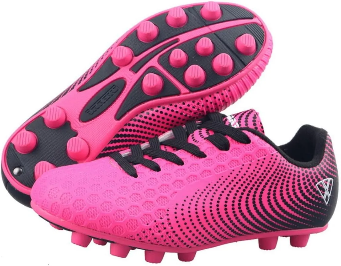 Vizari Stealth Firm Ground Soccer Cleats - Lightweight, Durable & Comfortable Youth Soccer Cleats with Excellent Traction - Boys Soccer Shoes with Padded Heel & Anti-Stretch Lining