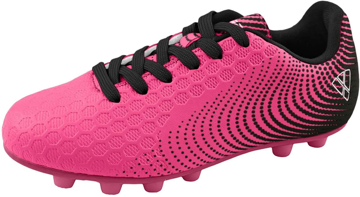 Vizari Stealth Firm Ground Soccer Cleats - Lightweight, Durable & Comfortable Youth Soccer Cleats with Excellent Traction - Boys Soccer Shoes with Padded Heel & Anti-Stretch Lining