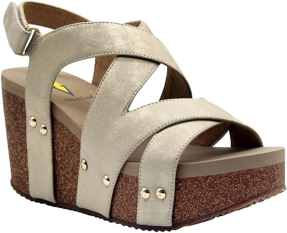 VOLATILE Womens Tory Casual Sandals Casual High Heel 3" & Up