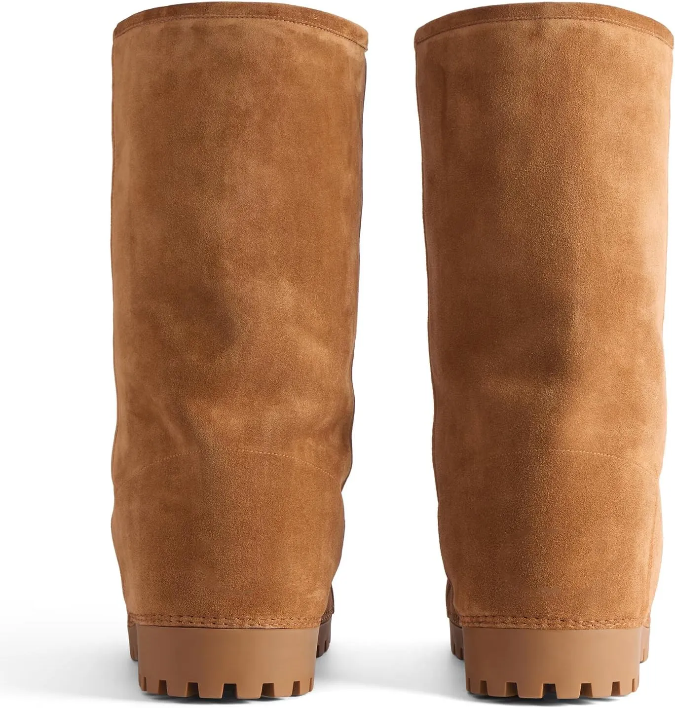 VOMIRA Suede Platform Snow Boots for Women Classic Round Toe Fur Hippy Winter Boots Slip On Knee High Boots Women Brown Boots Comfortable Chunky Heel Trending Shoes