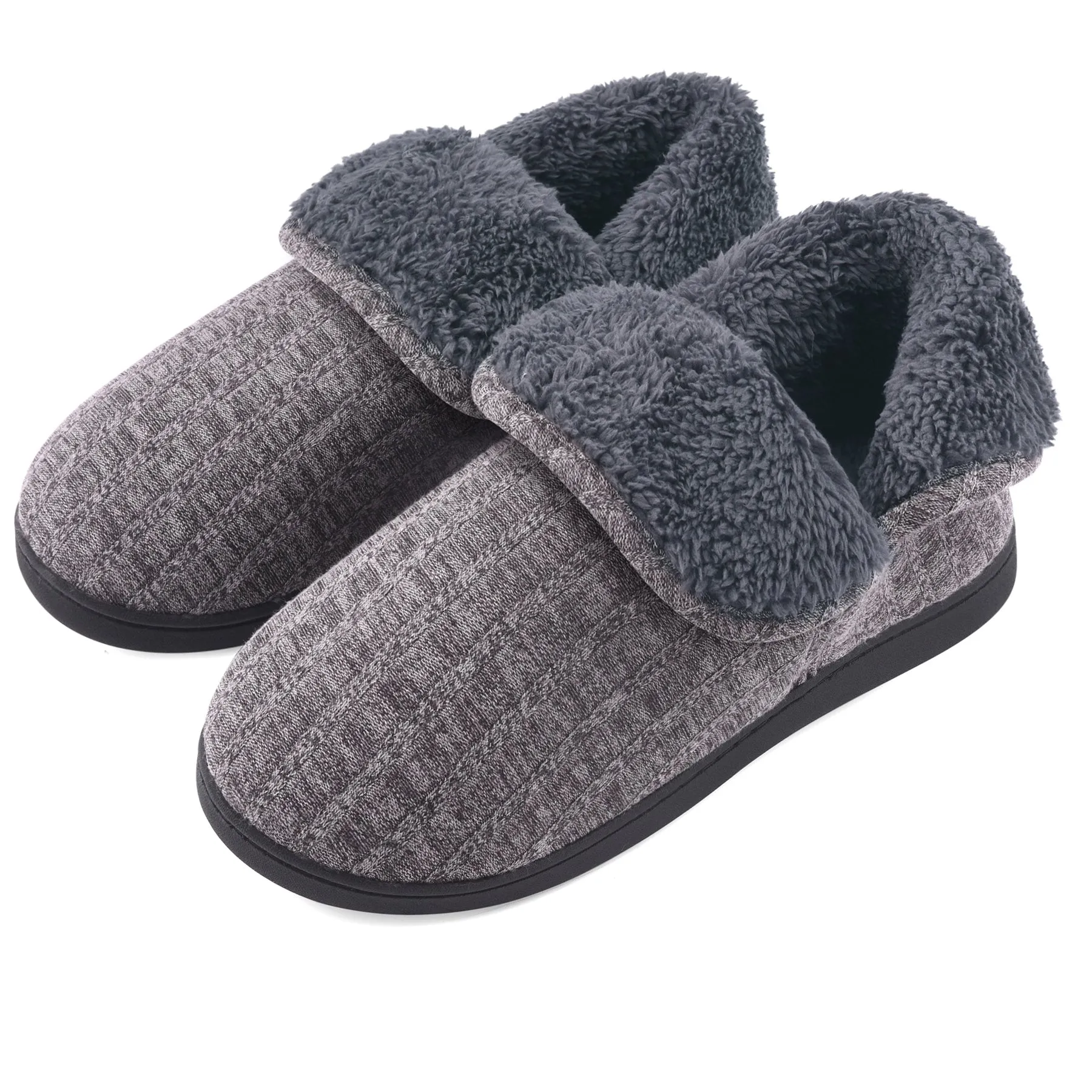 VONMAY Men's Fuzzy Slippers Memory Foam Booties Comfy House Shoes